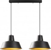 Hanglamp industrieel dubbel - Zwart | Marino