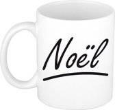 Noël naam cadeau mok / beker met sierlijke letters - Cadeau collega/ vaderdag/ verjaardag of persoonlijke voornaam mok werknemers
