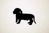 Doxle - Silhouette hond - L - 75x100cm - Zwart - wanddecoratie