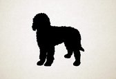 Labradoodle - Silhouette hond - S - 46x45cm - Zwart - wanddecoratie