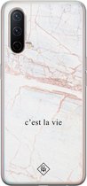 OnePlus Nord CE 5G hoesje siliconen - C'est la vie | OnePlus Nord CE case | Bruin/beige | TPU backcover transparant