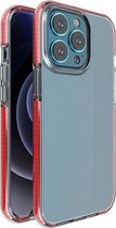 TPU tweekleurige schokbestendige beschermhoes voor iPhone 13 Pro (rood)