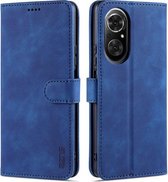 Voor Honor 50 SE AZNS Huid Voelen Kalf Textuur Horizontale Flip Lederen Case met Kaartsleuven & Houder & Portemonnee (Blauw)