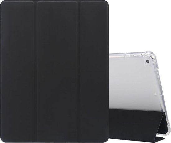 JETech Case voor iPad 9,7-Inch (6e/5e Generatie, 2018/2017) met Pencil Houder, Clear Transparant Achterkant Shell Slank Standaard Schokbestendig Tablet Hoes Cover (Zwart