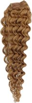 Remy Human Hair extensions curly 18 - bruin 6#