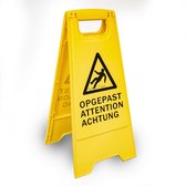 Waarschuwingsbord gladde vloer | Caution | Veiligheid | Glad | Opgepast | Wet Floor | 4- talig