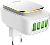 LDNIO A4405 4-Poort 4.4A (Max) 22 w USB snel lader - USB stekker - USB Lader - Oplader voor iPhone en iPad - Thuislader - Universele Adapter met 4 usb poorten - telefoonstekker