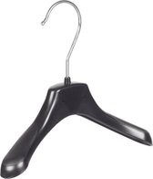 De Kledinghanger Gigant - 40 x Babyhanger kunststof zwart met schouderverbreding, 20 cm