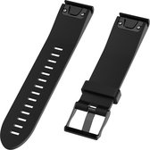 Horlogebandje Geschikt voor Garmin Fenix 5S / 5S Plus  zwart - Siliconen - Horlogebandje - Polsbandje - Bandjes.nu - Polsband