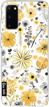 Casetastic Samsung Galaxy S20 4G/5G Hoesje - Softcover Hoesje met Design - Flowers Yellow Print