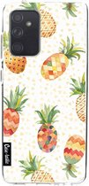 Casetastic Samsung Galaxy A52 (2021) 5G / Galaxy A52 (2021) 4G Hoesje - Softcover Hoesje met Design - Pineapples Orange Green Print