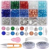 Fako Bijoux® - DIY Glas Kralen Set - Glaskralen "Cat's Eye" - Kattenoog Kralen - Sieraden Maken Kit - Zelf Sieraden Maken - 8mm - 500 Stuks