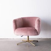 Fauteuil Lisa Velvet Roze - Giga Meubel