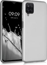 kwmobile telefoonhoesje voor Samsung Galaxy A12 - Hoesje voor smartphone - Back cover in metallic zilver