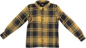 Crush denim stevig zacht geel geruit flannel jongens overhemd - Maat 140