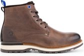 Travelin' Mosvoll Herenschoenen - Halfhoge leren veterboots - Sneakers - Bruin leer - Maat 40