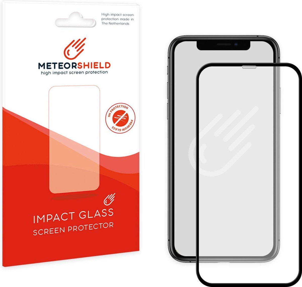 Meteorshield iPhone Xs screenprotector - Ultra clear impact glass