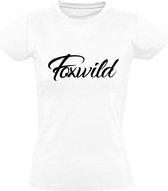 Foxwild Dames t-shirt | Peter Gillis | Massa is kassa | Hatseflatse | Wit