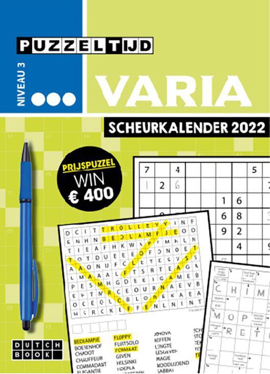 Puzzeltijd Varia Scheurkalender 2022 - Puzzeltijd