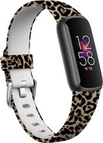 SmartphoneClip® Siliconen sport Leopard Bandje geschikt voor Fitbit Luxe