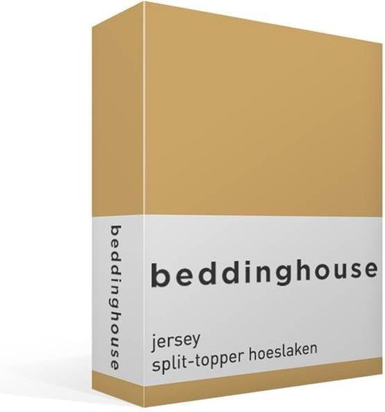 Beddinghouse Jersey - Split-topper - Hoeslaken - Tweepersoons - 140x200/220 cm - Yellow