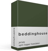 Beddinghouse Jersey - Split-topper - Hoeslaken - Tweepersoons - 140x200/220 cm - Dark Green
