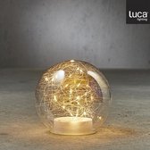 Luca Lighting Deco Bal Met Verlichting - H14 x Ø15 cm - Glas - Iriserend