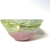 Design kom bowl - Fidrio mistique pink - glas, mondgeblazen - diameter 23 cm hoogte 13 cm