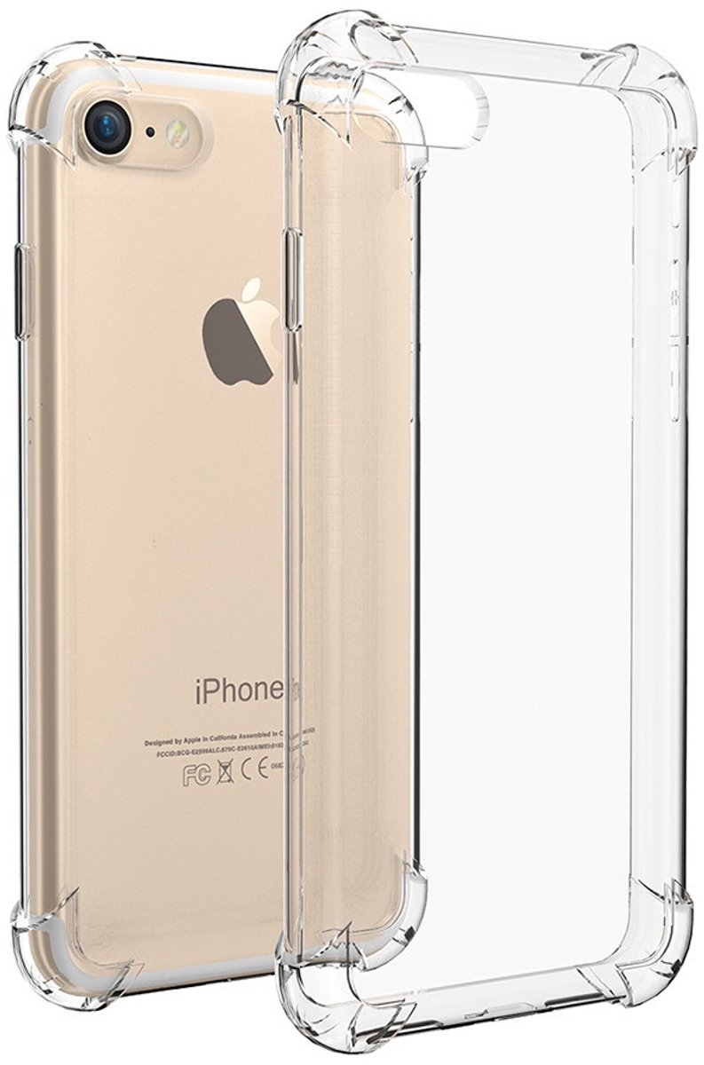 Floveme iPhone SE (2020) / 7 / 8 TPU case met airbag design - transparant