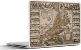 Laptop sticker - 12.3 inch - Landkaart van Nederland in de vorm van een leeuw - 30x22cm - Laptopstickers - Laptop skin - Cover