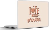 Laptop sticker - 12.3 inch - Love you grandma - Oma - Quotes - Spreuken - 30x22cm - Laptopstickers - Laptop skin - Cover