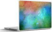 Laptop sticker - 10.1 inch - Waterverf - Blauw - Groen - Rood - 25x18cm - Laptopstickers - Laptop skin - Cover