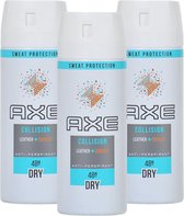 Axe Deodorant Dry - Collision Leather & Cookies - Voordeelverpakking  3 x 150 ml