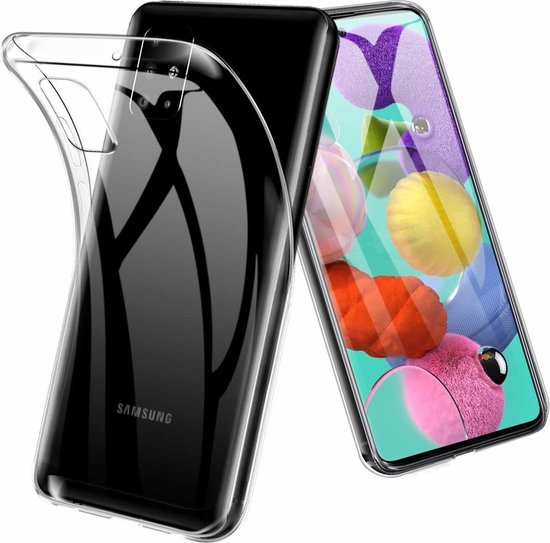 Shieldcase Coque en silicone transparente ultra fine pour Samsung Galaxy A51 avec verre de confidentialité