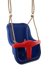 Babyschommel Luxe Premium Blauw/Rood met PP Touwen