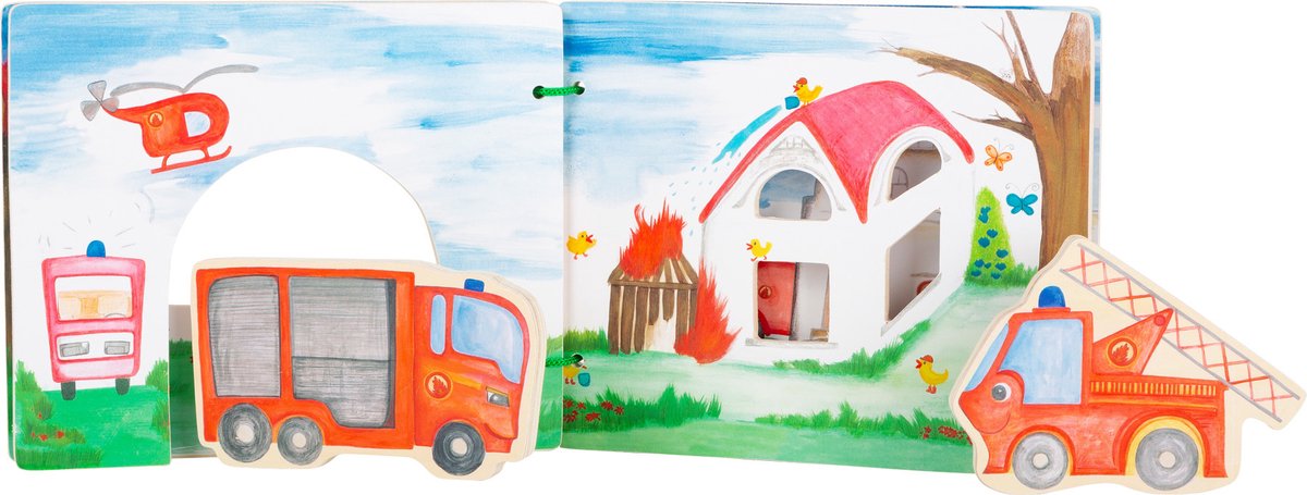 Houten boekje - brandweer (interactief) - FSC®