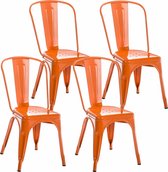 CLP Benedikt Set van 4 stoelen oranje