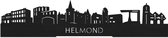 Standing Skyline Helmond Zwart hout - 60 cm - Woondecoratie design - Decoratie om neer te zetten en om op te hangen - Meer steden beschikbaar - Cadeau voor hem - Cadeau voor haar - Jubileum - Verjaardag - Housewarming - Interieur - WoodWideCities