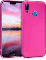 kwmobile telefoonhoesje voor Huawei P20 Lite - Hoesje voor smartphone - Back cover in metallic roze