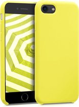kwmobile telefoonhoesje voor Apple iPhone SE (2022) / SE (2020) / 8 / 7 - Hoesje met siliconen coating - Smartphone case in neon geel