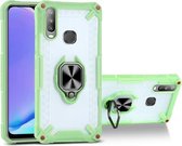 Matte TPU + PC magnetische schokbestendige hoes met ringhouder voor vivo Y17 (grasgroen)