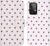 iMoshion Design Softcase Book Case Samsung Galaxy A52(s) (5G/4G) - Hearts Allover White