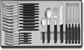Ensemble de couverts Victorinox Swiss Modern - 24 pièces - Zwart - 6 personnes - Avec Couteaux à steak