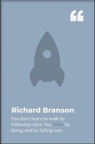 Walljar - Richard Branson - Muurdecoratie - Poster met lijst