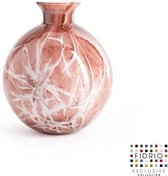 Design vaas Bolvase With Neck - Fidrio MAUVE - glas, mondgeblazen bloemenvaas - diameter 19 cm