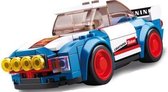 auto Rally junior 12,7 cm blauw/wit/rood 138-delig