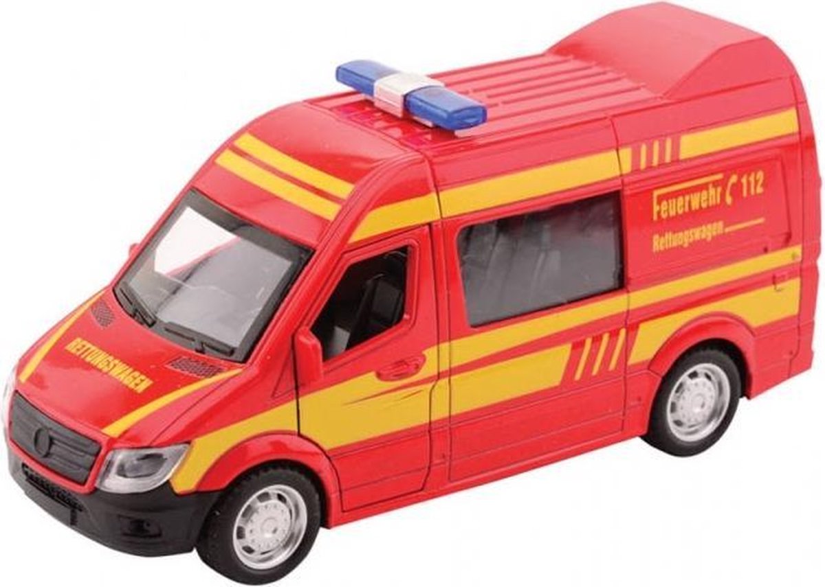 Afbeelding van product Johntoy  Super Cars Brandweerbus met licht en geluid 1:32 rood