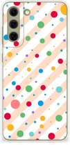 Telefoon Hoesje Geschikt voor Samsung Galaxy S21FE Leuk TPU Back Cover Dots