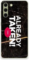 Telefoon Hoesje Geschikt voor Samsung Galaxy S21FE Leuk TPU Back Cover Already Taken Black