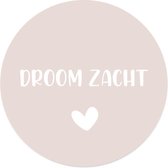 Muurcirkel kids droom zacht 40 cm / Dibond